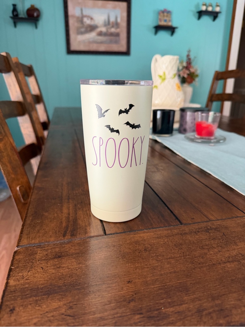 Rae Dunn Spooky Cream Insulated Tumbler